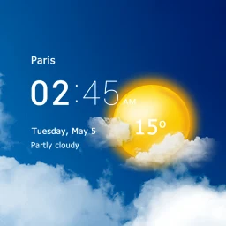 Transparent clock and weather のアイコン